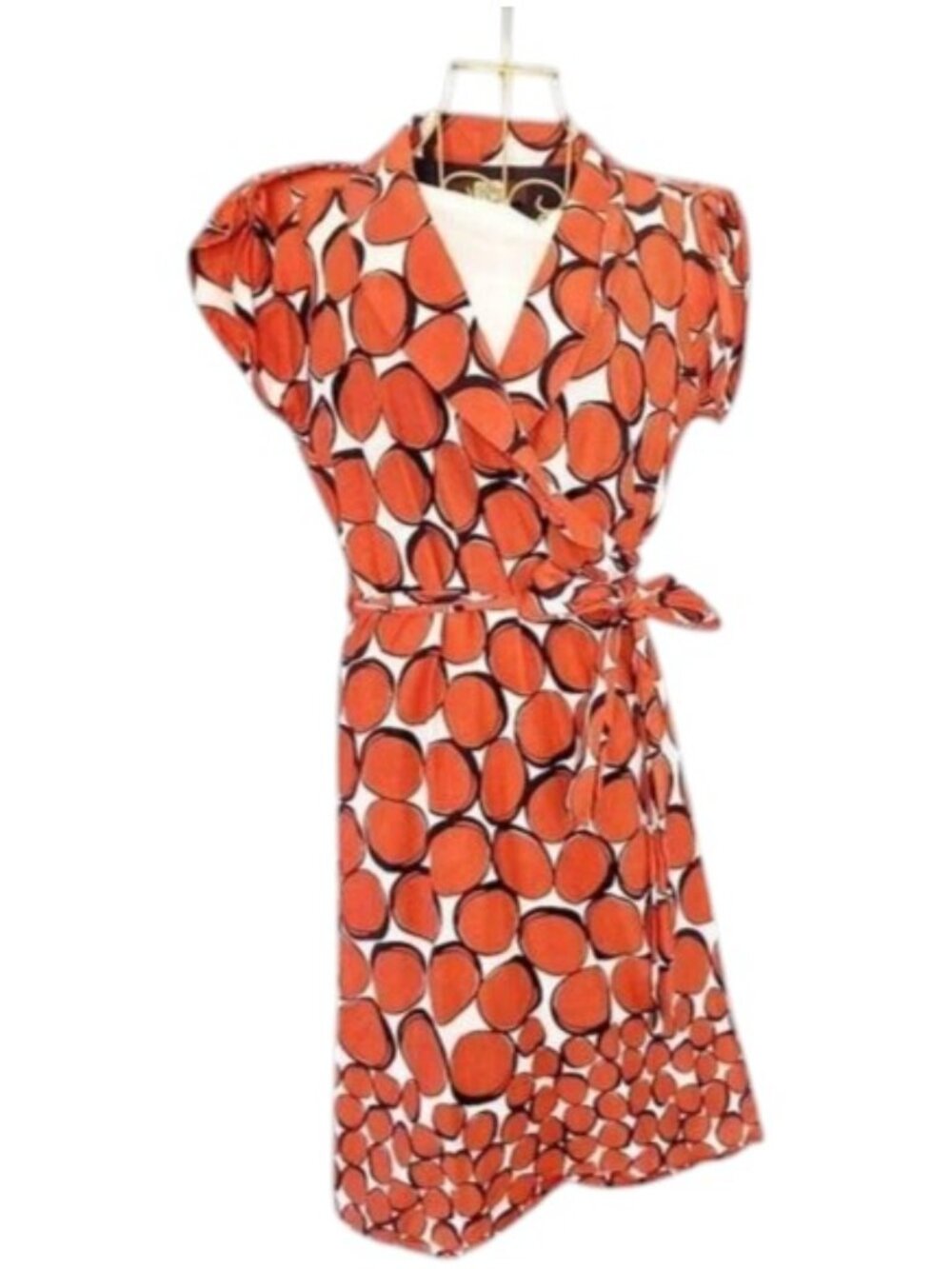 60/70's Inspired Cotton Wrap Dress Sz 6 by Eva Franco
